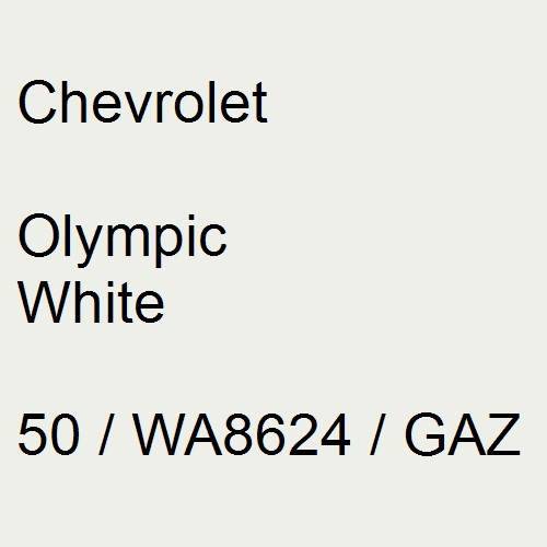 Chevrolet, Olympic White, 50 / WA8624 / GAZ.